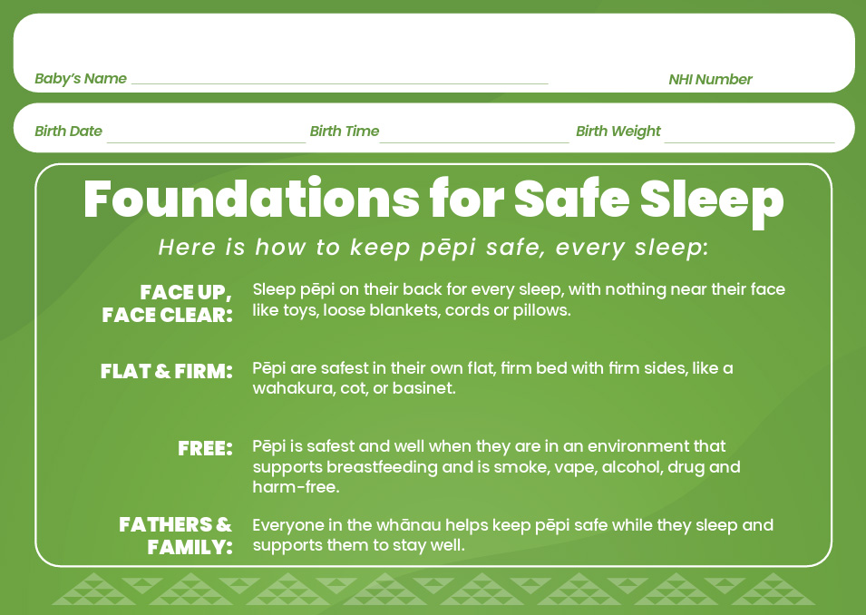 Foundations for Safe Sleep cot card preview